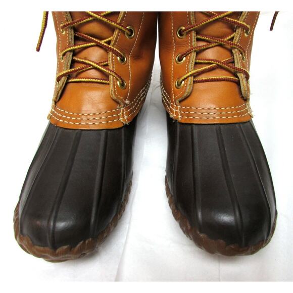 Vintage LL Bean Maine hunting shoe women's size 7 brown duck boots - Picture 3 of 12